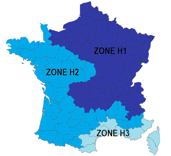 Zone climatique des CEE pour la BAR-TH-160