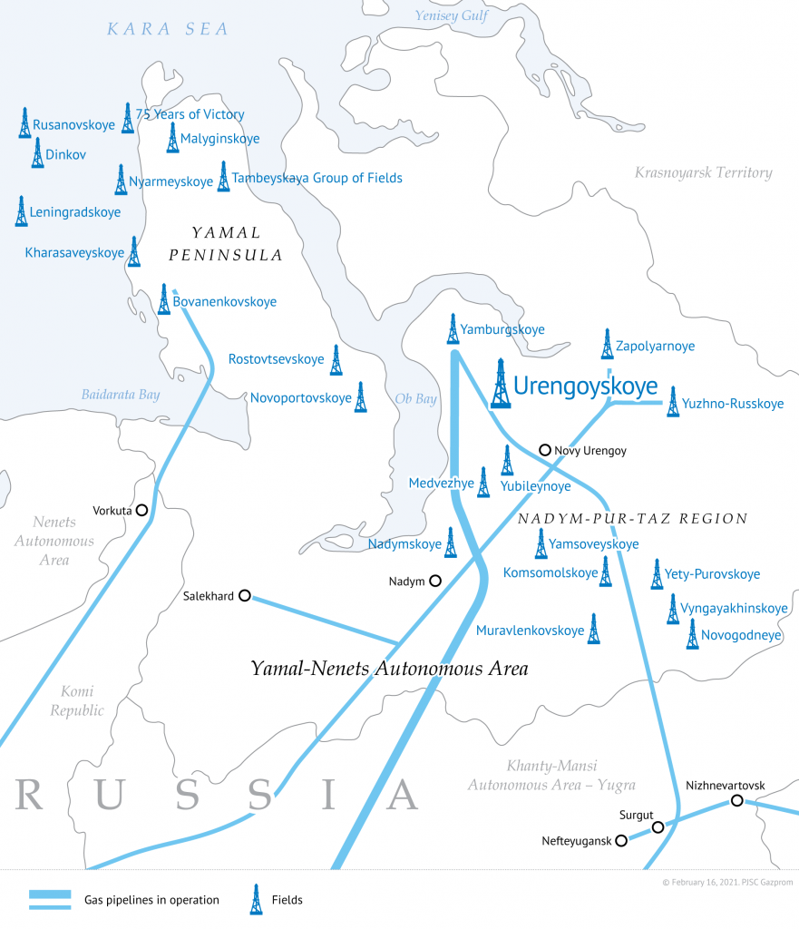 Cheminement et pgisement du gaz russe occidental